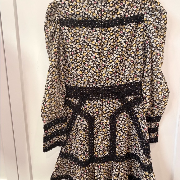 Topshop crochet detail and floral print minidress - Picture 6 of 8